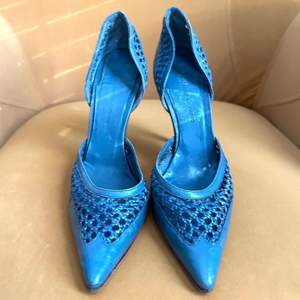 BALENCIAGA -Woven Leather Heels - 6.5 - Picture 2 of 8